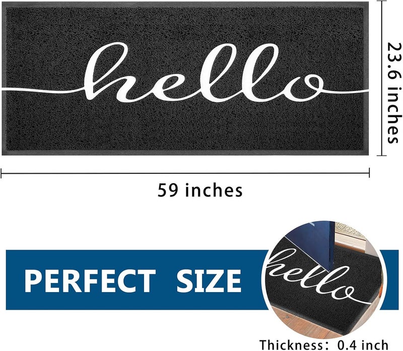 EARTHALL Funny Hello Mats Outside/Inside 59"x24", Front Door Mat Outdoor Entrance, Indoor Outdoor Mats for Home Entrance, Funny Doormat Outside/Inside Entry, Front Porch Decor for Farmhouse - Image 2